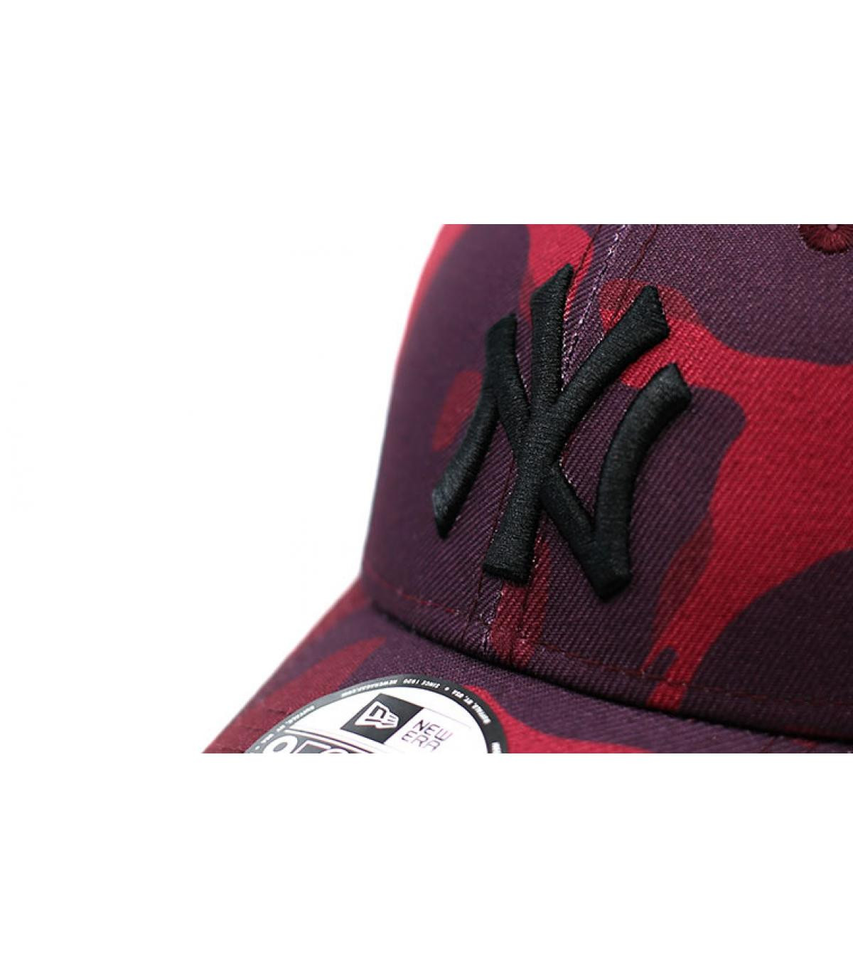 casquette camo NY bordeaux